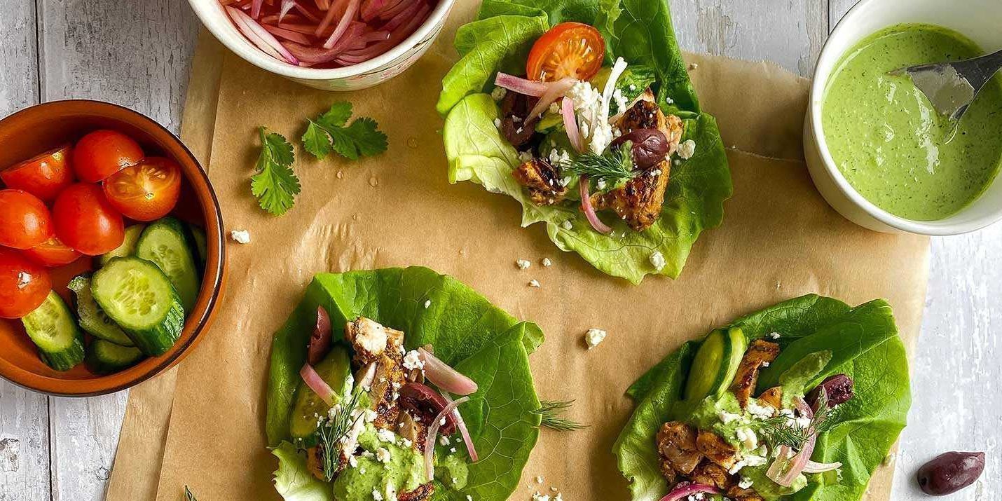 Wrap de laitue au poulet à la grecque Cultures Gen V